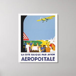 La Cote baskque Par Avion Leinwanddruck