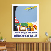 La Cote baskque Par Avion Leinwanddruck (Insitu (Wohnzimmer))