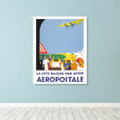 La Cote baskque Par Avion Leinwanddruck (Insitu (Holzboden))