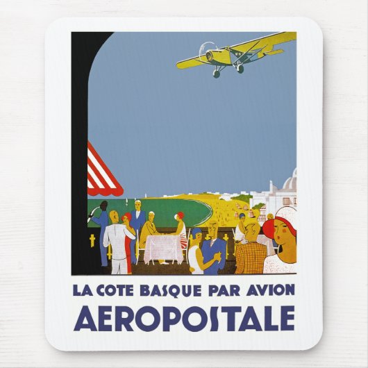 La Cote baskque Par Avion Mousepad (Vorne)