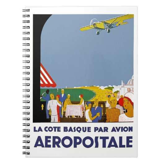 La Cote baskque Par Avion Notizblock (Vorderseite)
