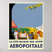 La Cote baskque Par Avion Poster (Vorne)