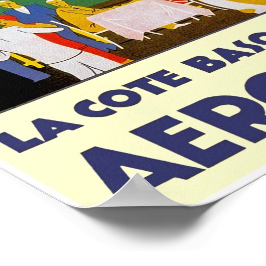 La Cote baskque Par Avion Poster (Ecke)