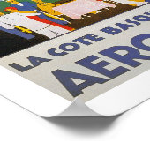 La Cote baskque Par Avion Poster (Ecke)