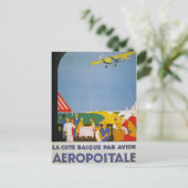 La Cote baskque Par Avion Postkarte (Stehend Vorderseite)