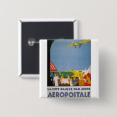 La Cote Basque Par Avion Button (Vorne & Hinten)
