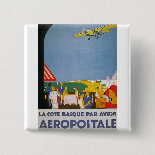 La Cote Basque Par Avion Button (Vorderseite)