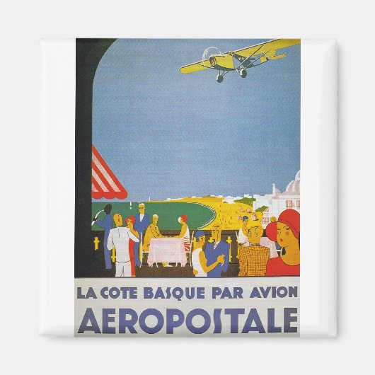 La Cote Basque Par Avion Magnet (Vorne)