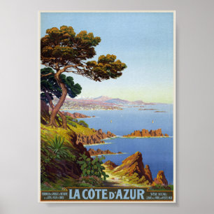 La Côte d'Azur Frankreich Vintage Poster 1920