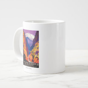 La Cote D'Azur Vintage PosterEuropa 2 Jumbo-Tasse