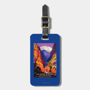 La Cote d'Azur Vintages PosterEurope 2 Gepäckanhänger