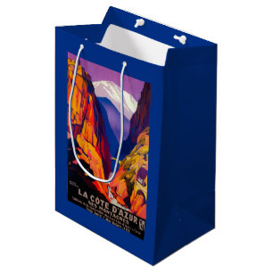 La Cote d'Azur Vintages PosterEurope 2 Mittlere Geschenktüte