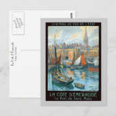 La Côte d'Émeraude Postkarte (Vorne/Hinten)