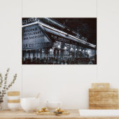 La Coupole, Paris am Abend Vintag Poster (Küche)