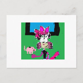 LA Critter Cici die Katze erhalten reiche Idee Postkarte