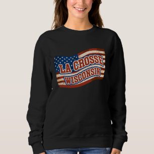 La Crosse City Wisconsin Vintage-Amerikanische Fla Sweatshirt