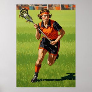 LA CROSSE EN ACTION (Lacrosse in Action) Poster