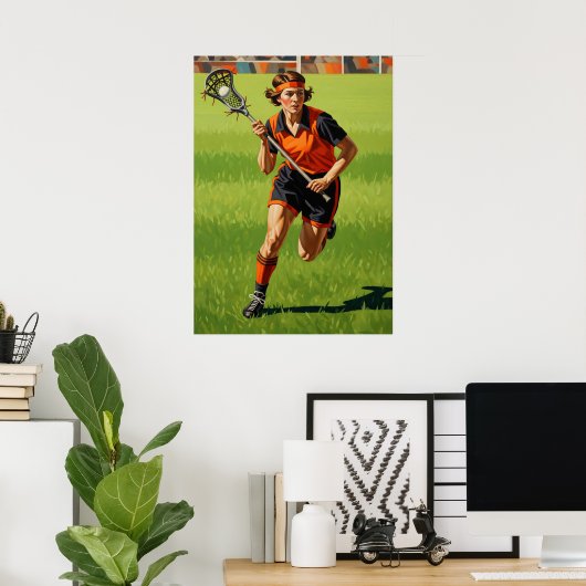 LA CROSSE EN ACTION (Lacrosse in Action) Poster (Heimbüro)