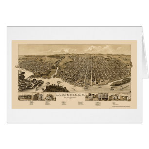 La Crosse, panoramische Karte -1887 WI