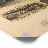 La Crosse WI 1887 Antique Panoramabalkarte Poster (Ecke)