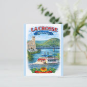 La Crosse, WI Landschaft Wisconsin Postkarte (Stehend Vorderseite)