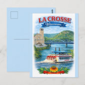 La Crosse, WI Landschaft Wisconsin Postkarte (Vorne/Hinten)