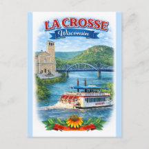 La Crosse, WI Landschaft Wisconsin Postkarte