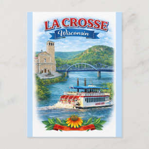 La Crosse, WI Landschaft Wisconsin Postkarte