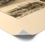 La Crosse, WI Panorama Karte -1887 Poster (Ecke)