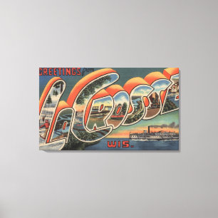 La Crosse, Wisconsin - Große Buchstabenszenen Leinwanddruck