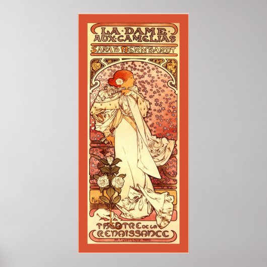 La Dame Aux Camelias ~ Alphonse Mucha Poster (Vorne)