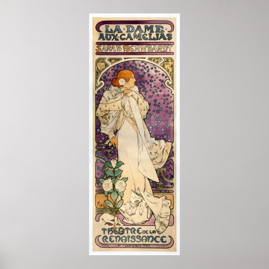 La Dame aux Camélias von Alfons Mucha (1896) Poster (Vorne)