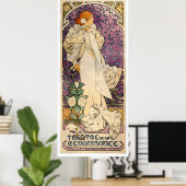 La Dame aux Camélias von Alfons Mucha (1896) Poster (Heimbüro)