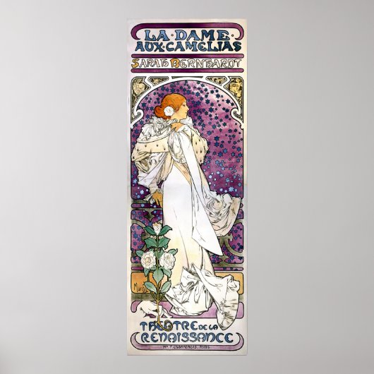 la dame aux camélias von Alfons Mucha 1896 Poster (Vorne)