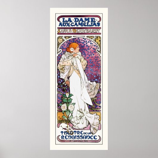La Dame aux Camélias von Mucha Poster (Vorne)