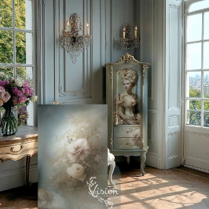 La Dauphine Creme Weiße Rose Schmetterlingsnebel Seidenpapier