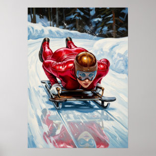 LA DESCENTE EN SKELETON (Skelettabfahrt) Poster