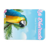 La Désirade Parrot Reiseplakat Magnet (Horizontal)