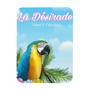 La Désirade Parrot Reiseplakat Magnet