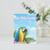 La Désirade Parrot Reiseplakat Postkarte (Stehend Vorderseite)