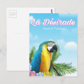 La Désirade Parrot Reiseplakat Postkarte (Vorne/Hinten)
