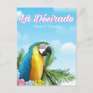 La Désirade Parrot Reiseplakat Postkarte
