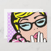 La-Di-Da Lady Comic Book Postcard Postkarte (Vorne/Hinten)