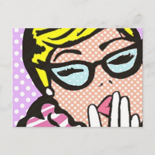 La-Di-Da Lady Comic Book Postcard Postkarte (Vorderseite)