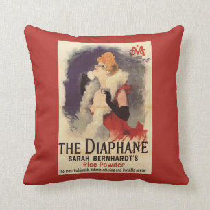 La Diaphane Frau pudert Gesicht Promo-Plakat Kissen