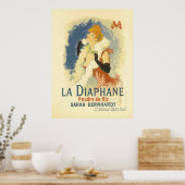 La Diaphane Sarah BernardtVintage French Ad Poster (Küche)