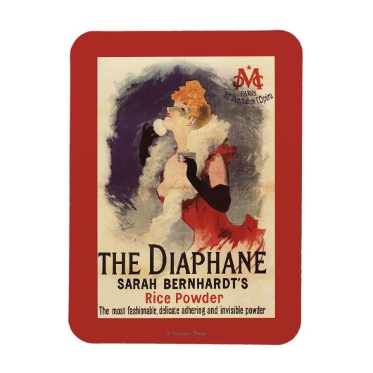 La Diaphane Woman Powdering Face Promo Poster Magnet (Vertikal)