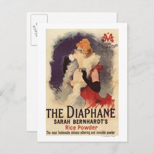 La Diaphane Woman Powdering Face Promo Poster Postkarte (Vorne/Hinten)