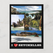 La Digue - Seychellen - I Liebe - Postkarte (Vorderseite)