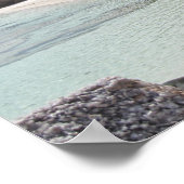 La Digue, Seychellen, Strand, Felsen Poster (Ecke)